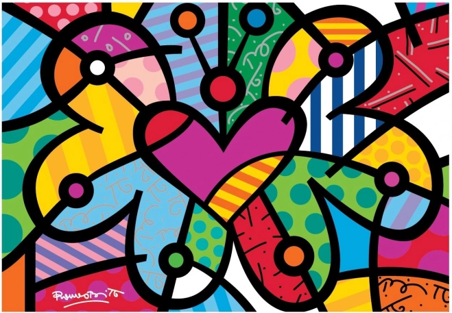 Bluebird puzzle heart-shaped butterfly 2000 pieces