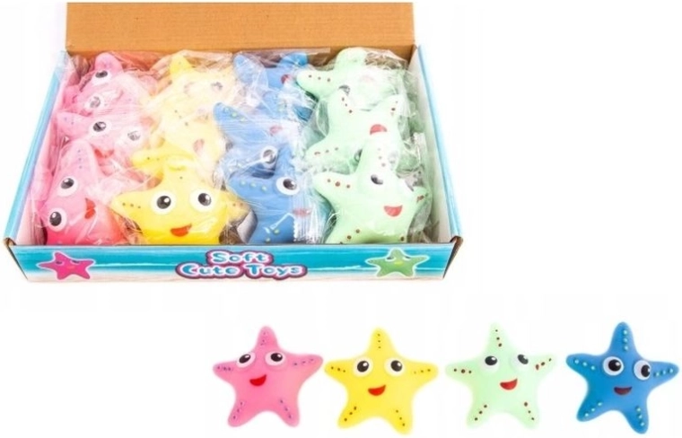 Jouet anti-stress à presser étoile – présentoir 12 pcs