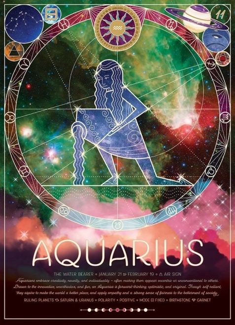 Puzzle Zodiac Sign Aquarius 500 pieces