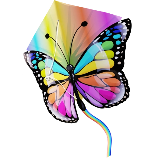 Cerf-volant Pop Up papillon 57 × 55 cm