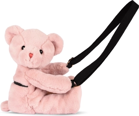 Doudou plush bear shoulder bag pink 30 cm