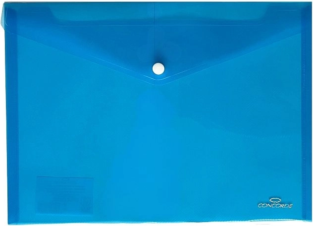 CONCORDE File Folder with Snap A4 – Transparent Blue