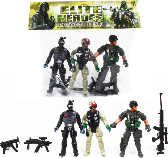 Figurines d’action soldats 3 pcs – série 5
