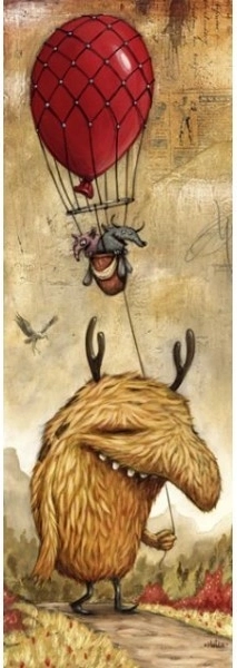 Puzzle vertical Zozoville : Ballon rouge, 1000 pièces