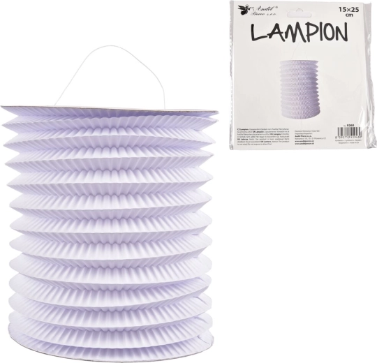 Papieren lampion cilinder wit 15 cm