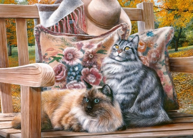 Puzzle CHERRY PAZZI Katzenrunde 1000 Teile