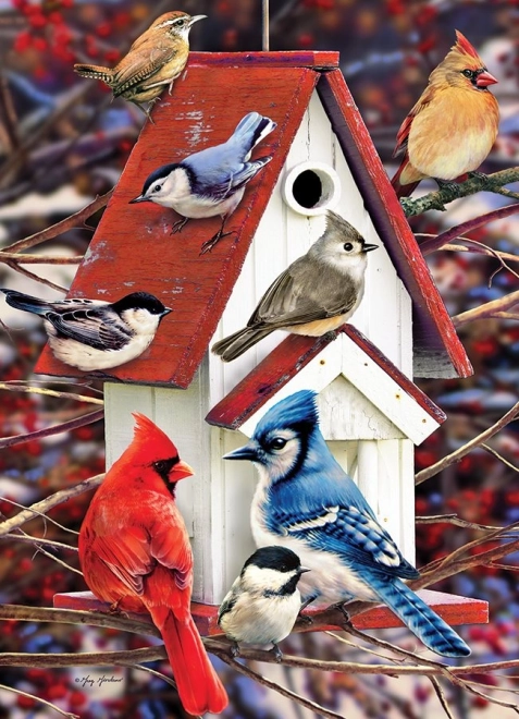 Puzzle COBBLE HILL Winter Birdhouse 500 pieces