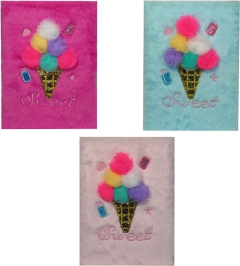 Plüsch-Tagebuch mit Eiscreme-Motiv