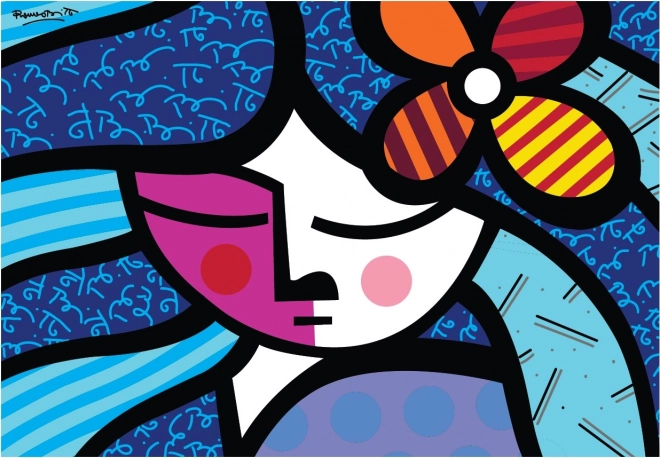 Puzzle Girl with Flower 1000 Pieces BLUEBIRD