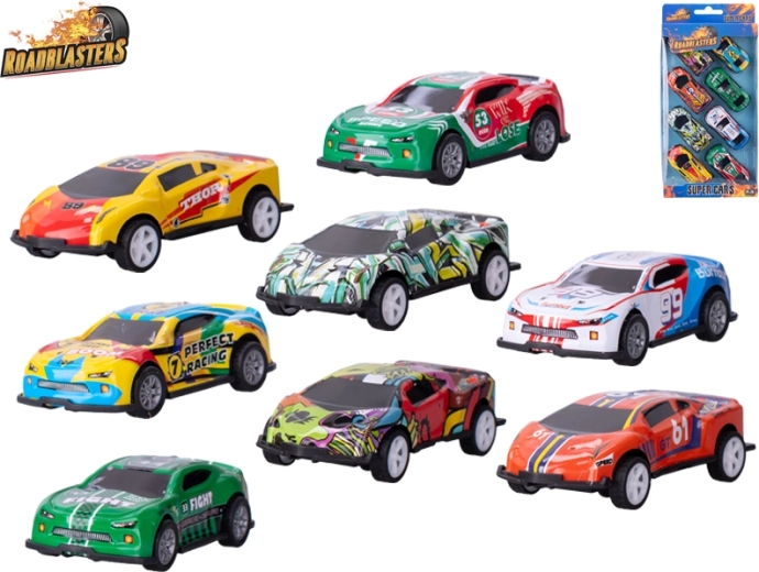Set de petites voitures métalliques Roadblasters à rétrofriction, 8 pcs