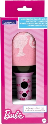 Lexibook Light-Up Wireless Karaoke Microphone Barbie