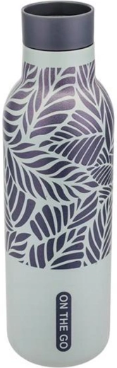 Kitchisimo Thermos 450 ml gray with leaf motif