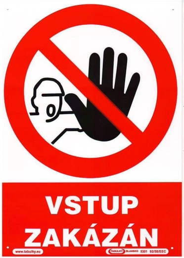 Safety Sign No Entry A4 Plastic