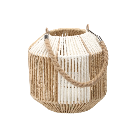 Lanterne avec insert en verre 20 cm – motif damier