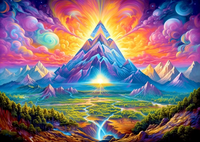 Puzzle Pyramids in the Forest 1000 Pieces