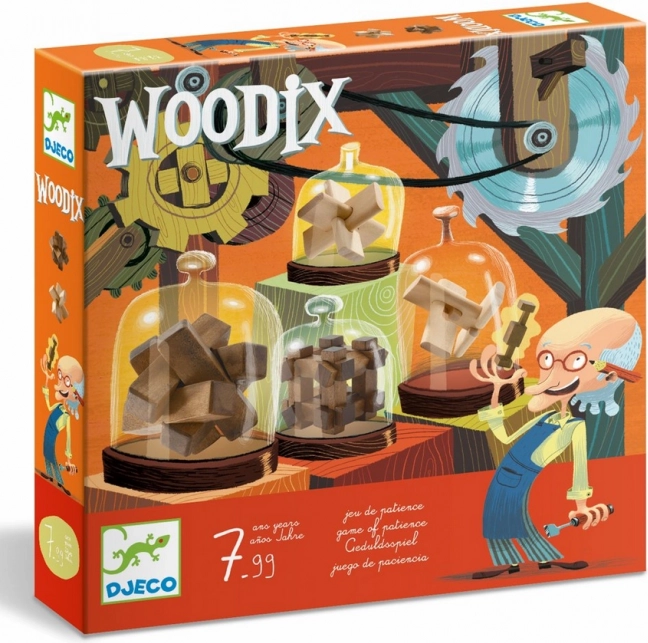 DJECO Woodix: Set of 3D Puzzles, 6 pcs