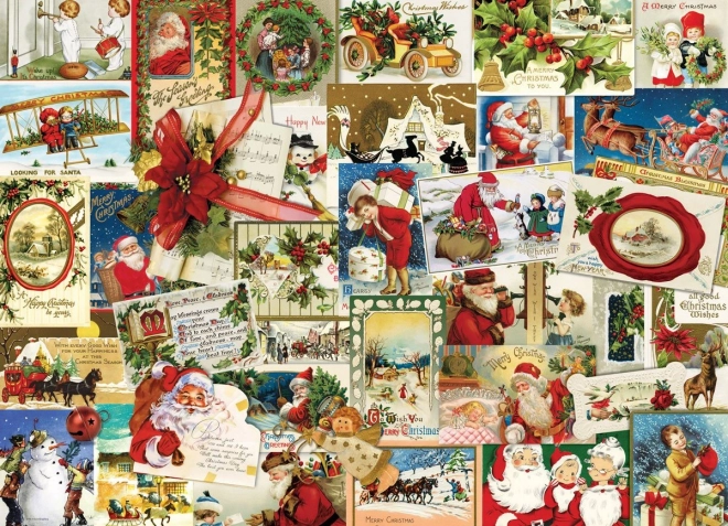 Puzzle Vintage Christmas Postcard 1000 Pieces