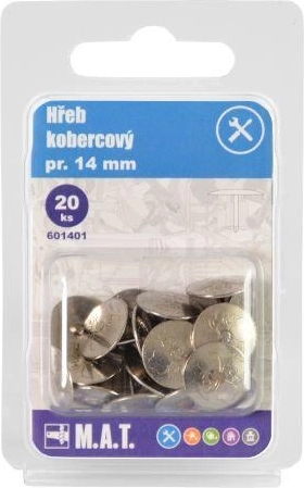 Carpet tacks 14 mm, 20 pcs