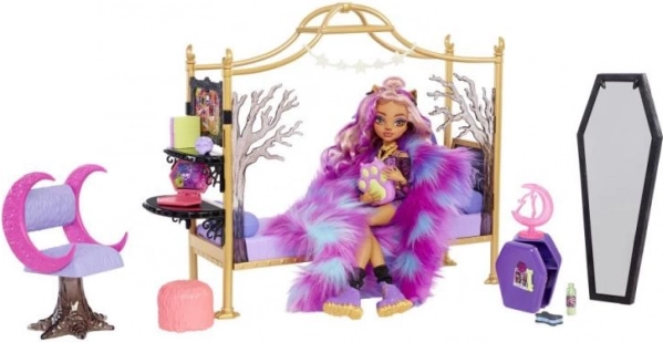 Mobilier de chambre Monster High Clawdeen Wolf avec accessoires