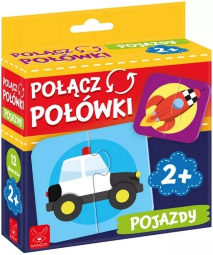 Combineer de helften – voertuigen (kinderpuzzel)