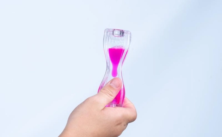 Fidget Blox Vision antistresskubus met gekleurde lava – paars