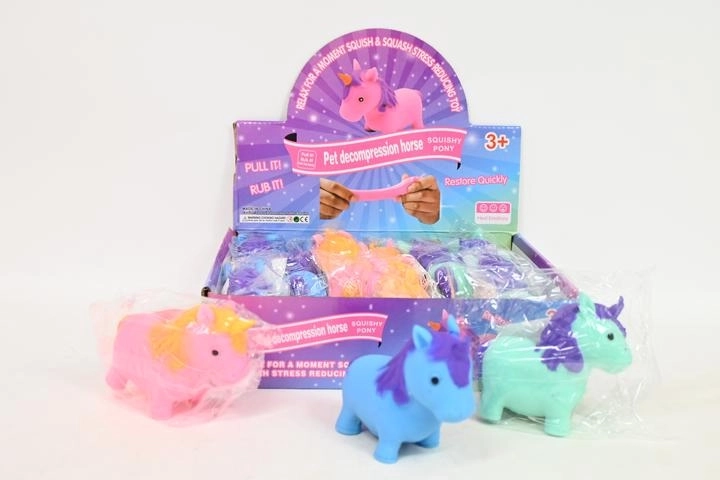 Anti-stress squeeze toy unicorn (display of 12 pcs)