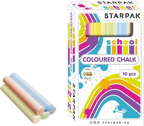 School colored chalk STARPAK – thin set