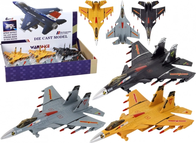 Modèle d'avion à propulsion par friction gris, noir ou jaune