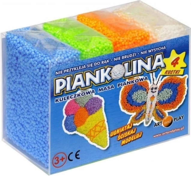 Piankolina creatieve schuimmassa – 4 blokjes, blauw