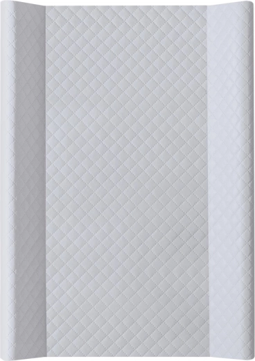 Ceba Baby matelas à langer Comfort 50 × 70 cm, 2 bords avec planche rigide, Caro Grey