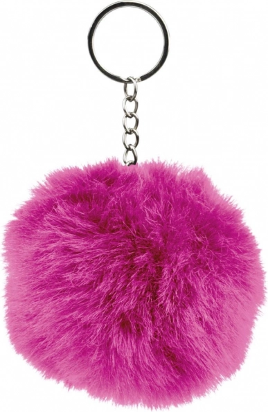 Roze pompon sleutelhanger BAAGL