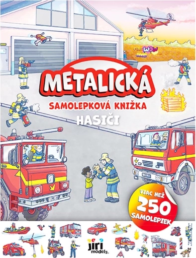 Livre autocollant métallique Pompiers