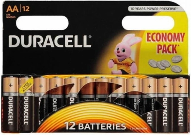 Alkaline-Batterien AA DURACELL MN1500, Packung mit 12 Stück