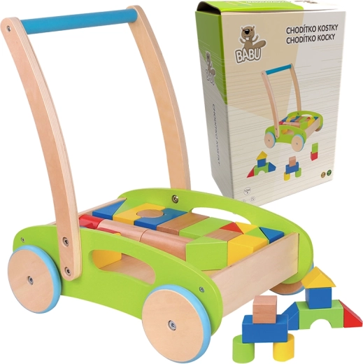 Babu wooden walker with blocks