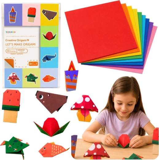 Colorful origami booklet for children – animals, 30 sheets