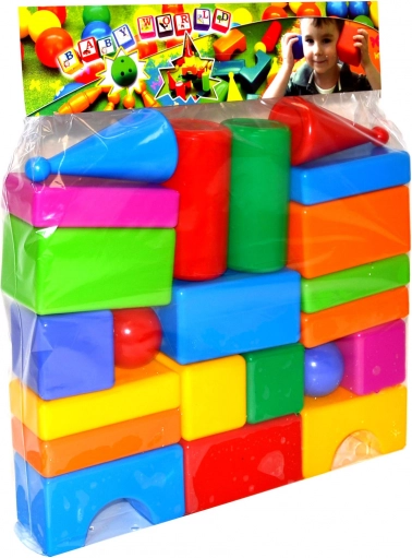 Plastic building set for little ones – 22 blocks