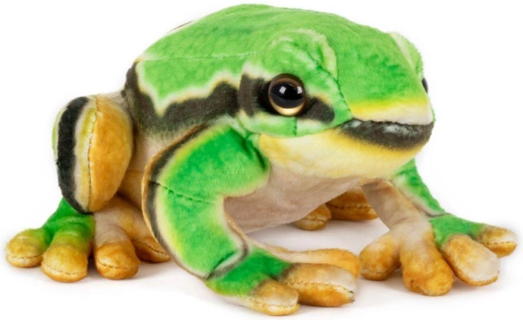 Pluchen kikker 14 × 9 cm