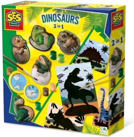 SES gipsafgietsels dinosaurussen 2-in-1