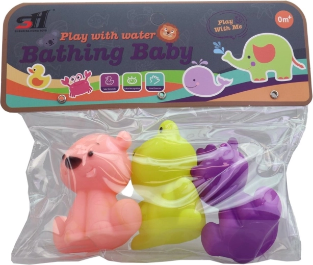 Spuitende baddiertjes, set van 3 stuks