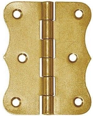 Decoratief scharnier met knoopgewricht, geel verzinkt