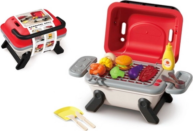 Barbecue portable pour enfants avec lumières et sons, set de 22 pièces