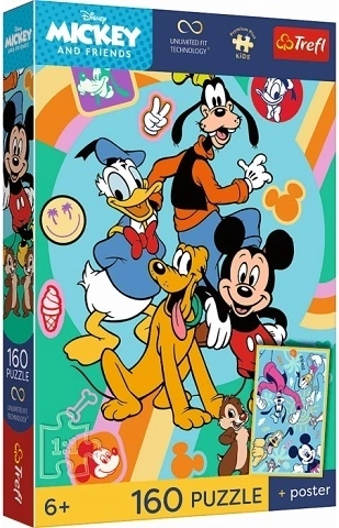 Trefl Premium Plus Kids puzzel Mickey Mouse – muizenuurtje 160 stukjes