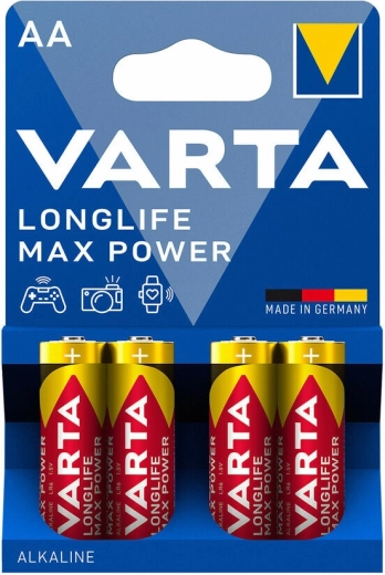 Varta Longlife Max Power Alkaline-Batterien AA, 4 Stk.