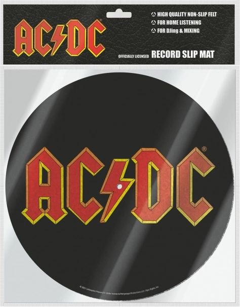 Turntable Slipmat with AC/DC Motif