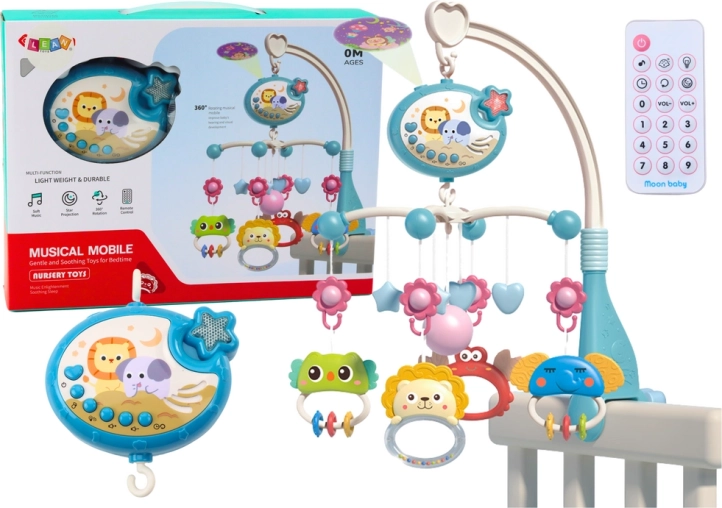 Babymobiel Projector Licht 400 slaapliedjes Blauw