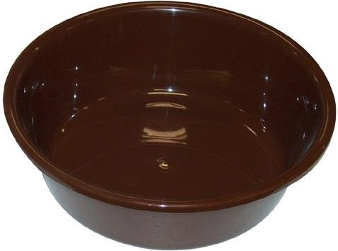 Plastic washbasin 36 cm brown