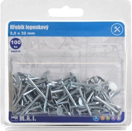 Gegalvaniseerde kartonnagels 32 × 2,5 mm (100 stuks)