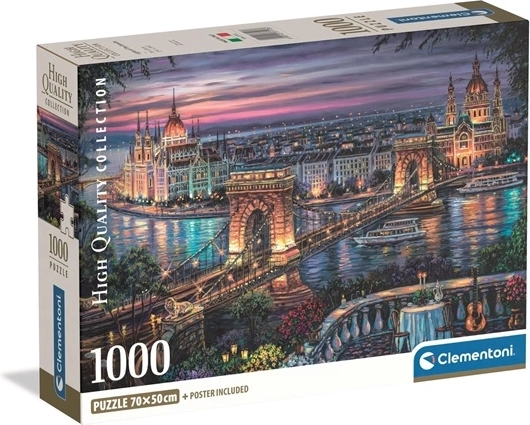 Puzzle compact Clementoni Lumières sur le Danube 1000 pièces
