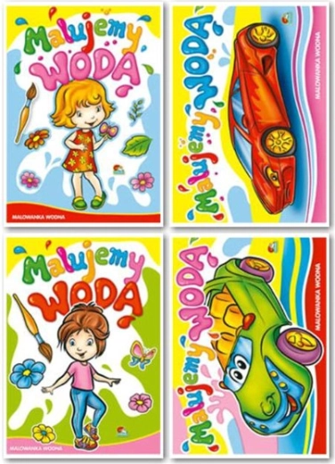 Water Painting – Coloring Books for Toddlers with Stickers