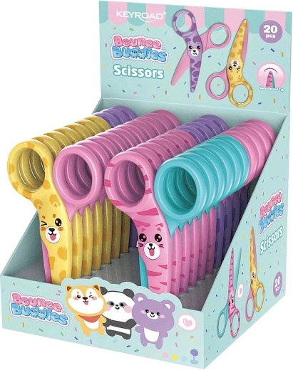 KEYROAD Kids' Safety Scissors Animals 10.5 cm